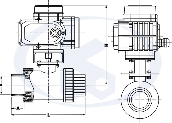 電動塑料球閥外形尺寸
