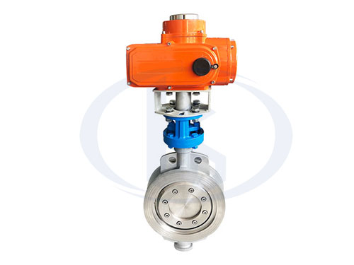 電動(dòng)硬密封對(duì)夾蝶閥