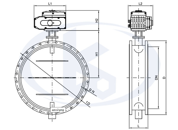 電動(dòng)通風(fēng)蝶閥外形尺寸