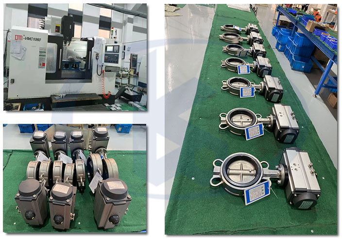 氣動中線蝶閥車間一角