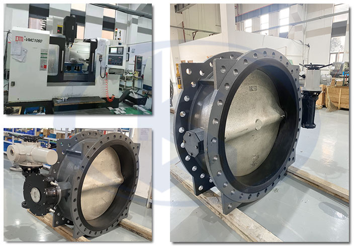 大口徑電動法蘭蝶閥車間一角